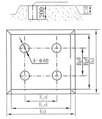 硬性聯(lián)接基礎(chǔ)預(yù)留螺栓孔
